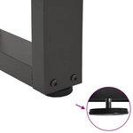 vidaXL Pieds de table basse en forme de V  2 pièces  anthracite  50 x (30-31 3) cm  acier