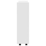 vidaXL Chariot de rangement étroit 3 niveaux blanc bois d'ingénierie