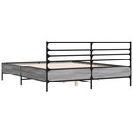 vidaXL Cadre de lit sans matelas sonoma gris 160x200 cm