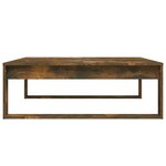 vidaXL Table basse Chêne fumé 100x100x35 cm Bois d'ingénierie