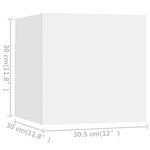 vidaXL Ensemble de meubles TV 10 Pièces Blanc Aggloméré