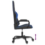 vidaXL Chaise de jeu Noir et bleu Similicuir