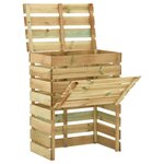 vidaXL Composteur de jardin à lattes 2 Pièces 80x50x100 cm Pin imprégné