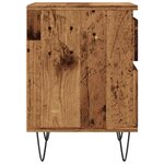 vidaXL Tables de chevet 2 Pièces vieux bois 40x35x50 cm bois d’ingénierie