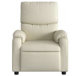 vidaXL Fauteuil de massage inclinable crème similicuir