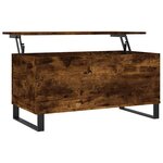 vidaXL Table basse Chêne fumé 90x44 5x45 cm Bois d'ingénierie