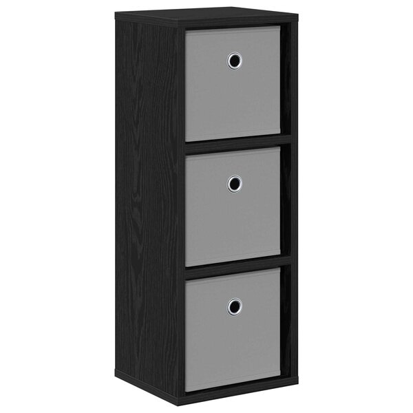vidaXL Buffet avec tiroir Chêne noir 25 5 x 22 x 69 5 cm