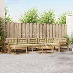 vidaXL Ensemble de canapés d'extérieur 8 Pièces Blanc et Beige