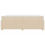 vidaXL Cadre de lit avec matelas avec matelas Crème 200 x 200 cm tissu