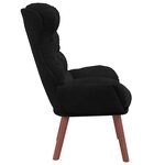 vidaXL fauteuil Noir 69 x 74 x 93 cm Velours