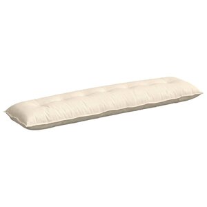 vidaXL Coussin de Dos Crème 200 x 50 cm Tissu en velours côtelé