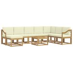 vidaXL Ensemble de canapés d'extérieur 9 pc Blanc et crème