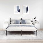 vidaXL Tables de chevet avec 2 tiroirs 2 Pièces blanc 38x34x80 cm