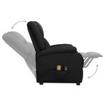 vidaXL Fauteuil de massage Noir Similicuir