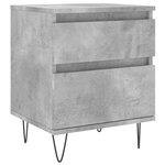 vidaXL Tables de chevet 2 Pièces gris béton 40x35x50 cm bois d’ingénierie
