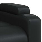 vidaXL Fauteuil inclinable Noir Similicuir