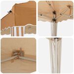 vidaXL Tente de fête pop-up 575 x 290 x 245 cm Beige