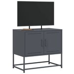 vidaXL Meuble TV anthracite 68 5x39x60 5 cm acier