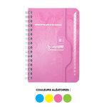 Carnet répertoire reliure spirale format 9x14 cm 100 pages petits carreaux papier 90g Calligraphe