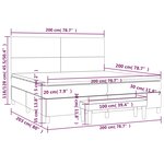 vidaXL Sommier à lattes de lit avec matelas Gris 200x200 cm Similicuir