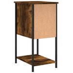 vidaXL Tables de chevet 2 Pièces chêne fumé 32x42x70 cm bois d'ingénierie