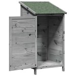 vidaXL Abri de jardin Gris 59 5 x 56 x 113 5 cm Bois de Sapin Massif