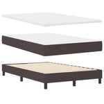 vidaXL Lit boxspring avec matelas marron foncé 120x190 cm tissu