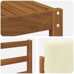 vidaXL Ensemble de canapés d'extérieur 5 pc Naturel et Crème