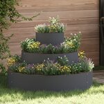 vidaXL Pot de fleurs en métal Acier/anthracite Acier Grand Durable