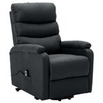 vidaXL Fauteuil Gris foncé Tissu