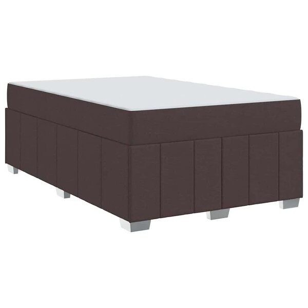 vidaXL Cadre de lit avec matelas Marron foncé 120 x 200 cm tissu