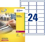 480 étiquettes indécollables - 63,5 x 33,9mm - laser - l6146-20