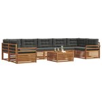vidaXL Ensemble de canapés d'extérieur 8 pc Naturel et Anthracite
