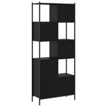 vidaXL Bibliothèque noir 72x28x172 cm bois d'ingénierie