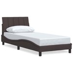 vidaXL Cadre de lit sans matelas marron foncé 90x190 cm tissu