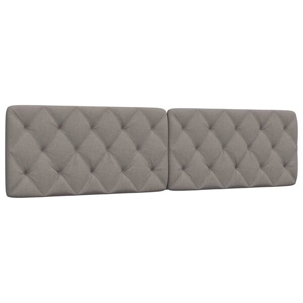 vidaXL Coussin de tête de lit taupe 200 cm tissu