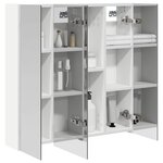 vidaXL Armoire Miroir de Salle de Bain Blanc 70 x 14 5 x 70 cm