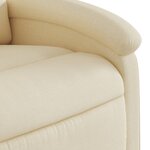 vidaXL Fauteuil inclinable Crème Tissu