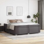 vidaXL Cadre de lit Gris 200 x 200 cm Faux cuir