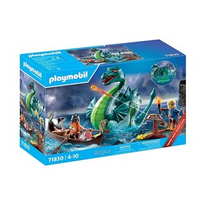 PLAYMOBIL 71830 - Duo de Vikings barque canon et monstre marin