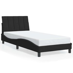 vidaXL Cadre de lit sans matelas Hanko noir 90x200 cm velours