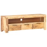 Vidaxl meuble tv 119x30x41 cm bois de manguier brut