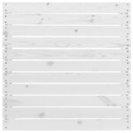 vidaXL Repose-pied de jardin blanc bois de pin massif