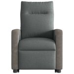 vidaXL Fauteuil inclinable Gris foncé Tissu