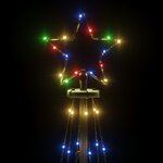 vidaXL Arbre de Noël cône 108 LED Colorées 70x180 cm