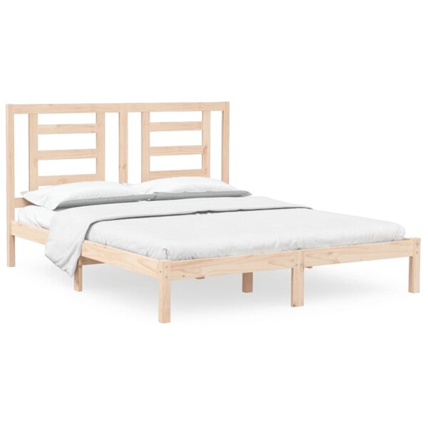 vidaXL Cadre de lit Bois de pin massif 160x200 cm