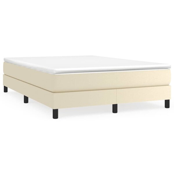 vidaXL Cadre de lit crème 140x190 cm similicuir