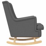 vidaXL Chaise à bascule Gris foncé 62 x 80 x 85 cm tissu
