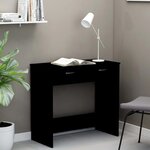 vidaXL Bureau Noir 80x40x75 cm Aggloméré
