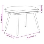 vidaXL Chaise de relaxation avec repose-pied Crème Tissu microfibre